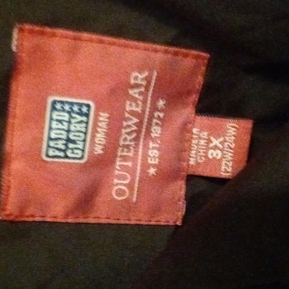 Faded Glory Brown Coat 3x(22w/24w) - Picture 2 of 3